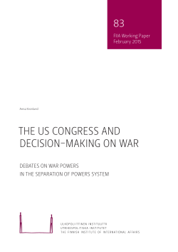 The US Congress and Decision-Making on War