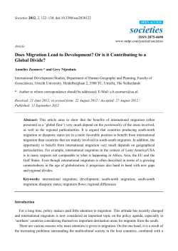 Does Migration Lead to Development?