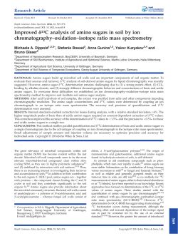 Improved 13C analysis of amino sugars in soil by ion