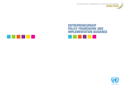 Entrepreneurship Policy Framework and Implementation