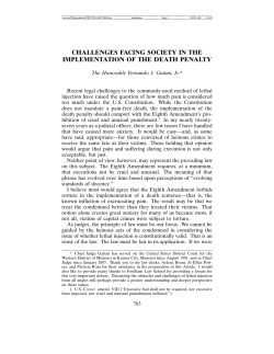 challenges facing society in the implementation of the death penalty