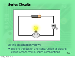 Series Circuits - Springtown ISD