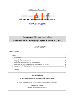 LANGUAGE POLICY AND INNOVATION: AN EVALUATION OF THE