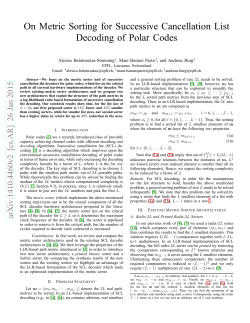 On Metric Sorting for Successive Cancellation