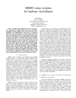 MIMO sonar systems for harbour surveillance