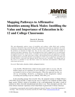 Mapping Pathways to Affirmative Identities among Black Males