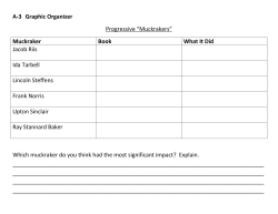 A-3 Graphic Organizer Progressive &ldquo;Muckrakers&rdquo; Muckraker Book
