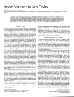 Image Alignment by Line Triples