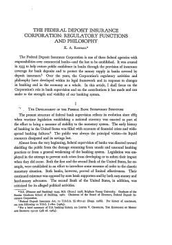 The Federal Deposit Insurance Corporation