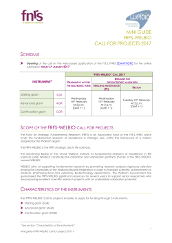mini guide frfs-welbio call for projects 2017