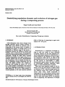 Denitrifying population dynamic and evolution of nitrogen gas during