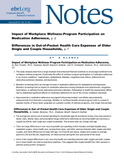 &ldquo;Impact of Workplace Wellness-Program Participation on Medication