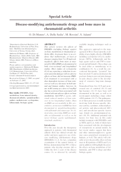 Special Article Disease-modifying antirheumatic drugs and bone
