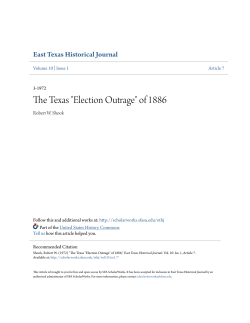 The Texas "Election Outrage" of 1886