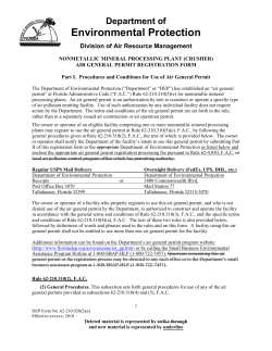 Draft Nonmetallic Mineral Processing Plant Air General Permit