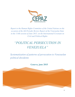 political persecution in venezuela