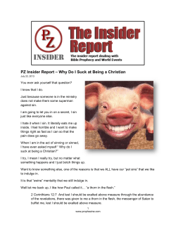PZ Insider Report – Why Do I Suck at Being a Christian