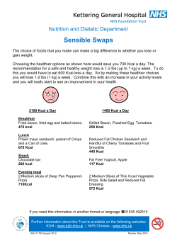 Sensible Swaps - Kettering General Hospital