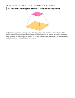 21. Volume Challenge Question 2: Frustum of a Pyramid