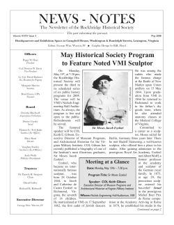 May 2008 - Rockbridge Historical Society