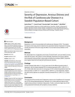 Severity of Depression, Anxious Distress and the