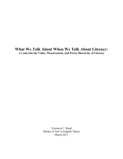 How do we define literacy