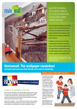 Revivawall. The wallpaper revolution!