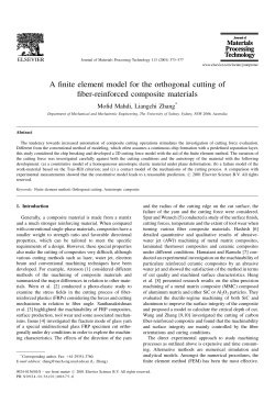 A finite element model for the orthogonal cutting of fiber