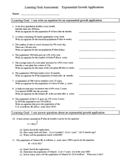 Learning Goal Assessment — Exponential Growth