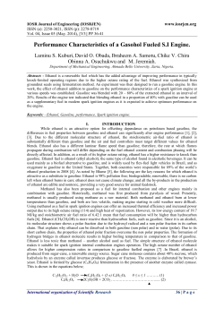 Performance Characteristics of a Gasohol Fueled S.I Engine.