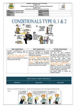 CECILIA FALLA ZERO CONDITIONAL FIRST CONDITIONAL