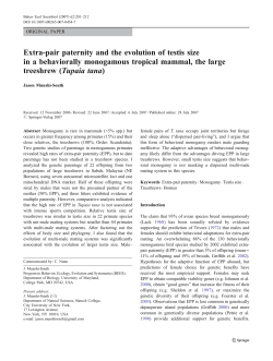 Extra-pair paternity and the evolution of testis size in a behaviorally