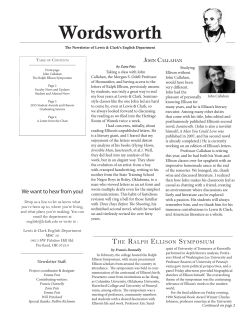 2015 Wordsworth Newsletter