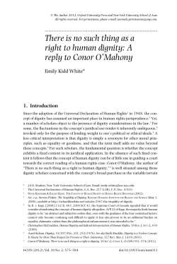 There is no such thing as a right to human dignity