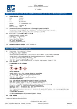 n-Pentane SECTION 1: IDENTIFICATION OF THE SUBSTANCE