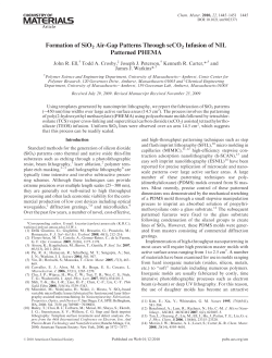 Formation of SiO2 Air-Gap Patterns Through