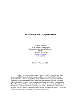 Bureaucracy and Entrepreneurship