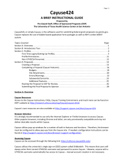 Cayuse424 Instructions - Research