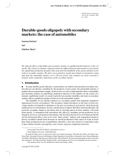 Durable-goods oligopoly with secondary markets: the case of