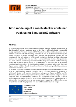 MBS modeling of a reach stacker container truck using