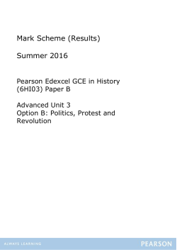 Mark Scheme (Results) Summer 2016 - Edexcel