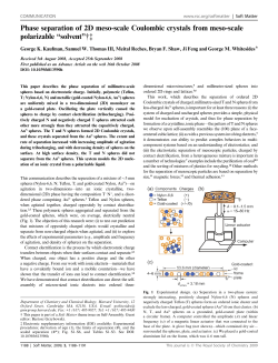 Phase separation of 2D meso-scale Coulombic crystals from meso