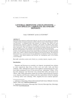 Littoral dripstone and flowstone--non-spelean