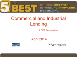 Commercial and Industrial Lending