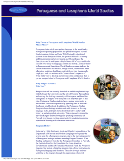 Portuguese and Lusophone World Studies
