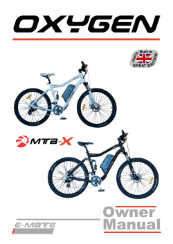 Owner Manual - Oxygen Electric Bikes