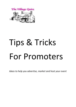 our Promoters` Guide
