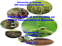 The Evaluation of Soil Fertility on Forest Conservation in Myanmar