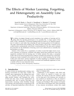 The Effects of Worker Learning, Forgetting, and