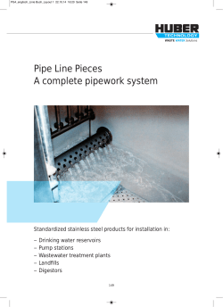HUBER SE - Pipe Line Pieces made of stainless steel